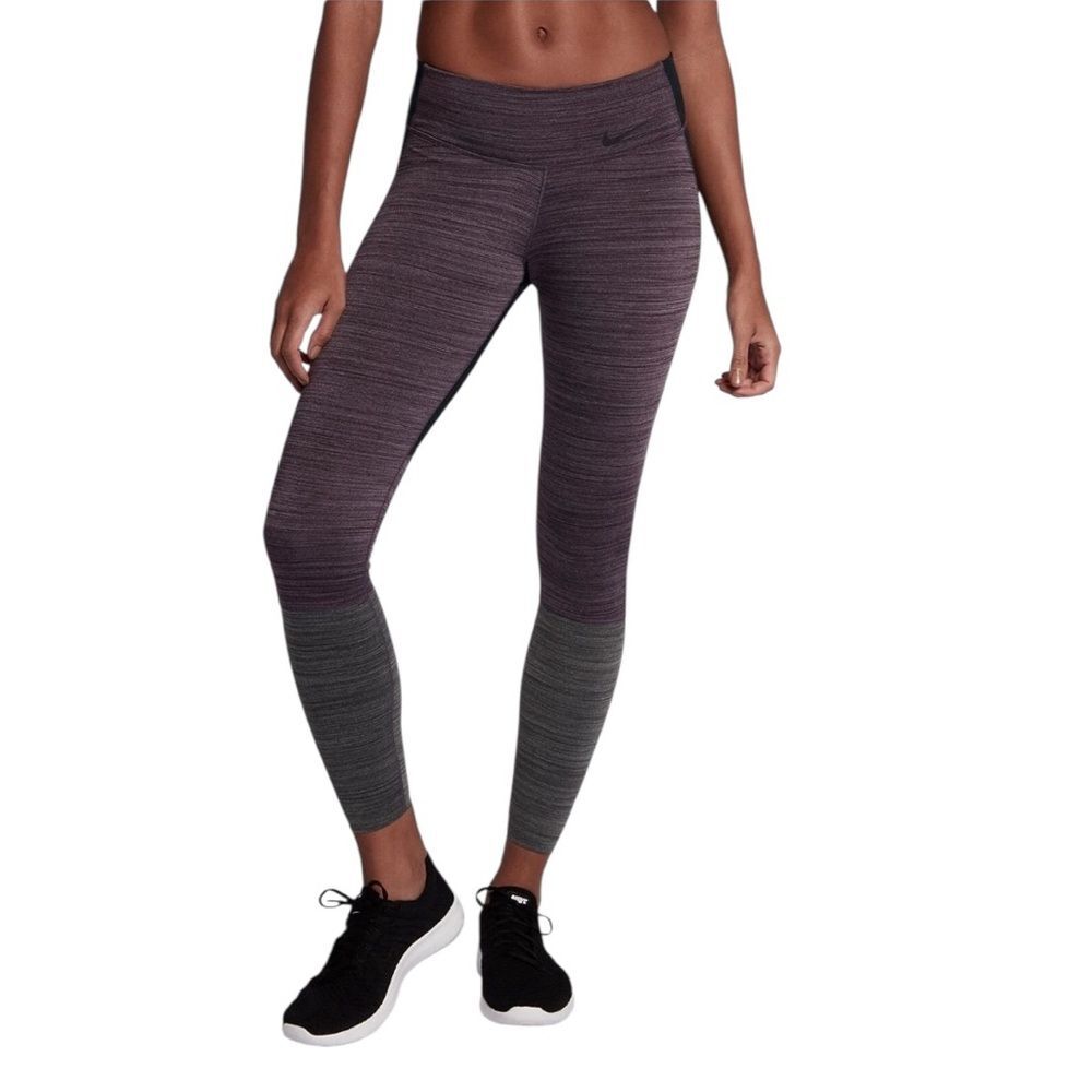 Nike Legendary Training Leggings Womens Medium Black Purple Gray Ombre